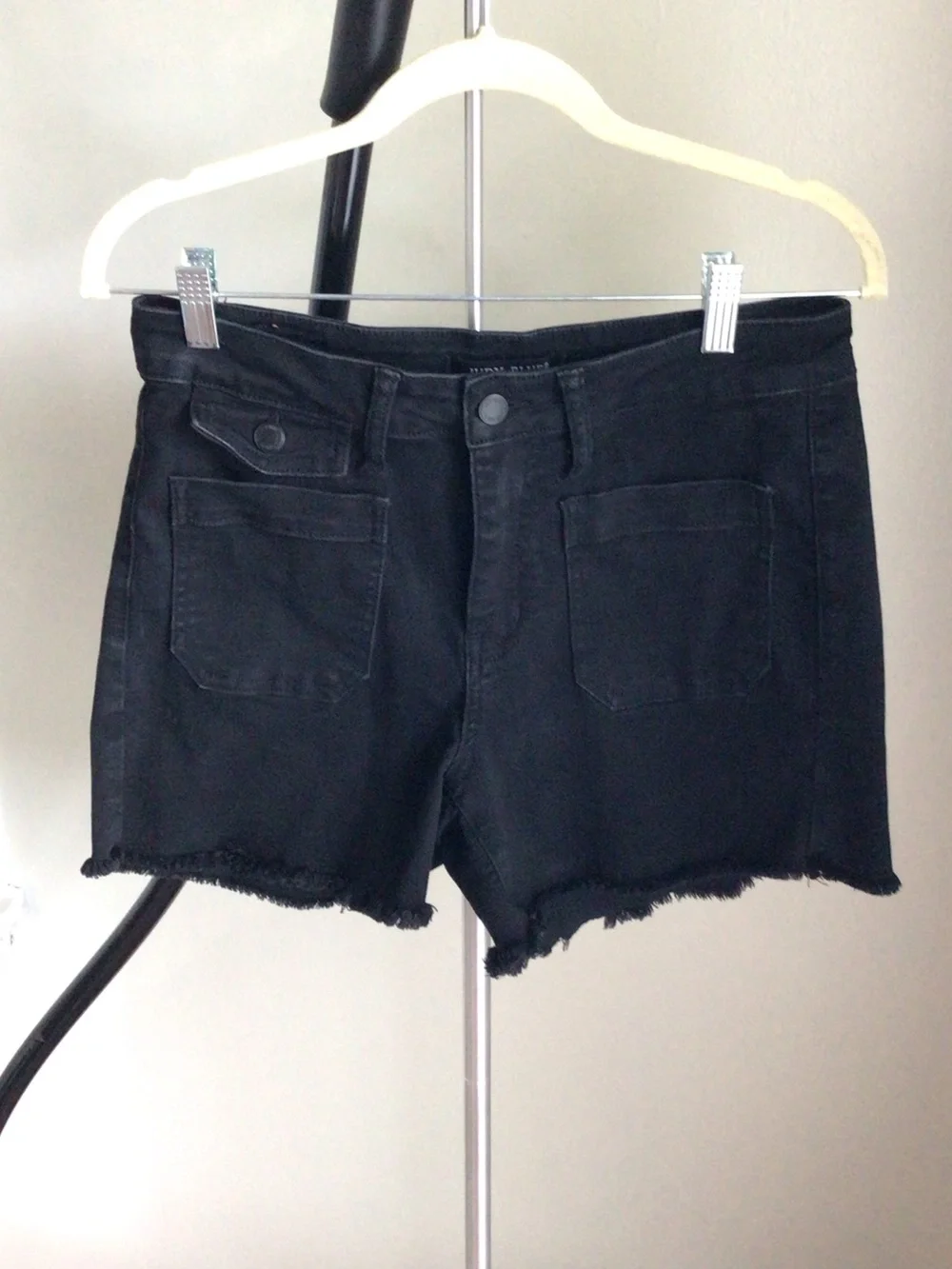Judy Blue Denim Utility/Cargo Patch-pocket Cutoff Short